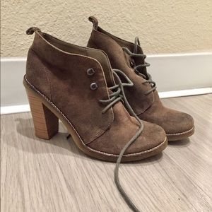 Brown Suade Booties size 6